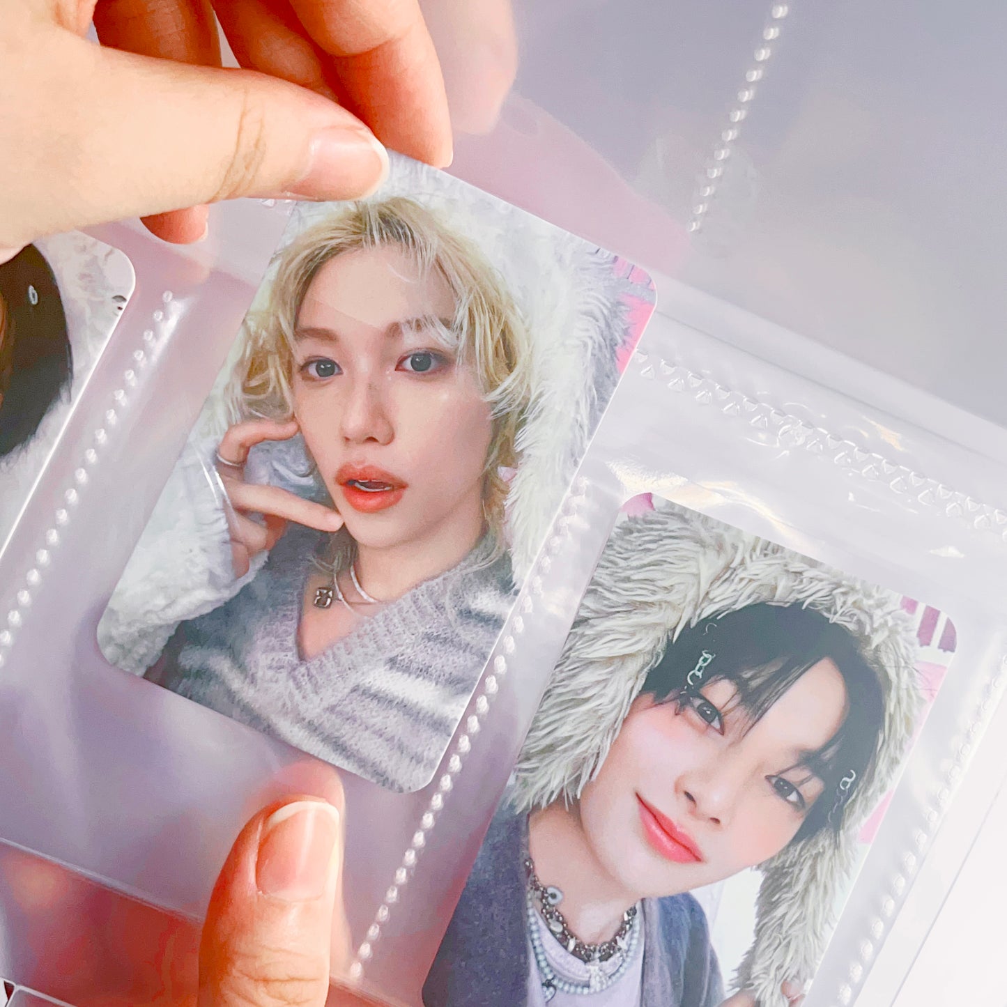 [056] 3-Pocket Photocard Album — Frosted Cover with Snap Button