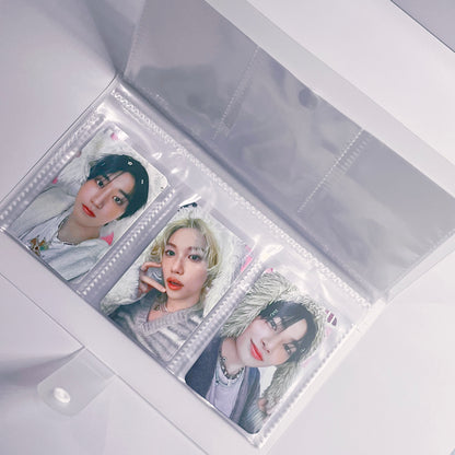 [056] 3-Pocket Photocard Album — Frosted Cover with Snap Button