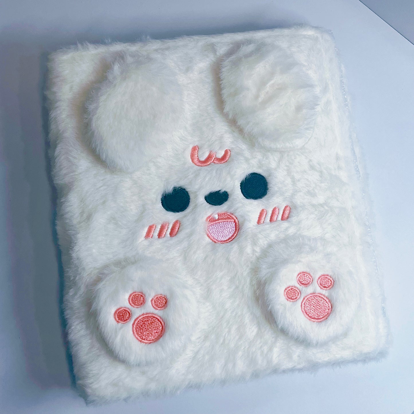 [059] A5 Plush Photocard Binder — Puppy & Pig Embroidery Design