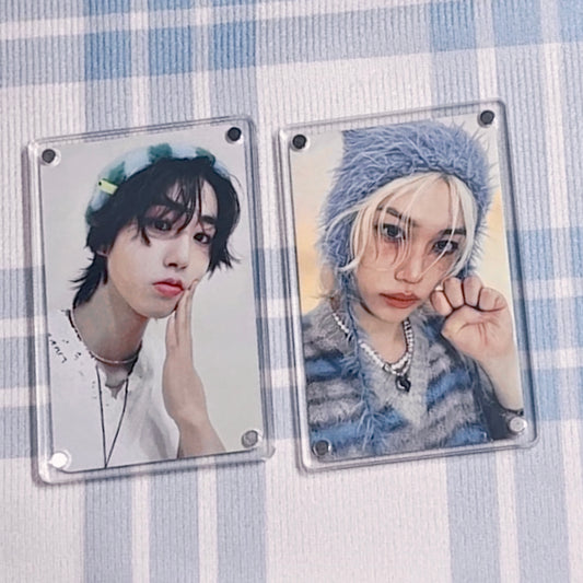 [063] Magnetic Acrylic Card Frame — with Strong Magnetic Back