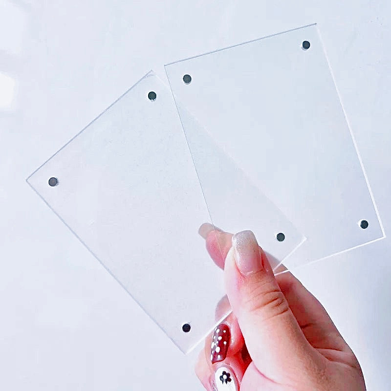 [063] Magnetic Acrylic Card Frame — with Strong Magnetic Back