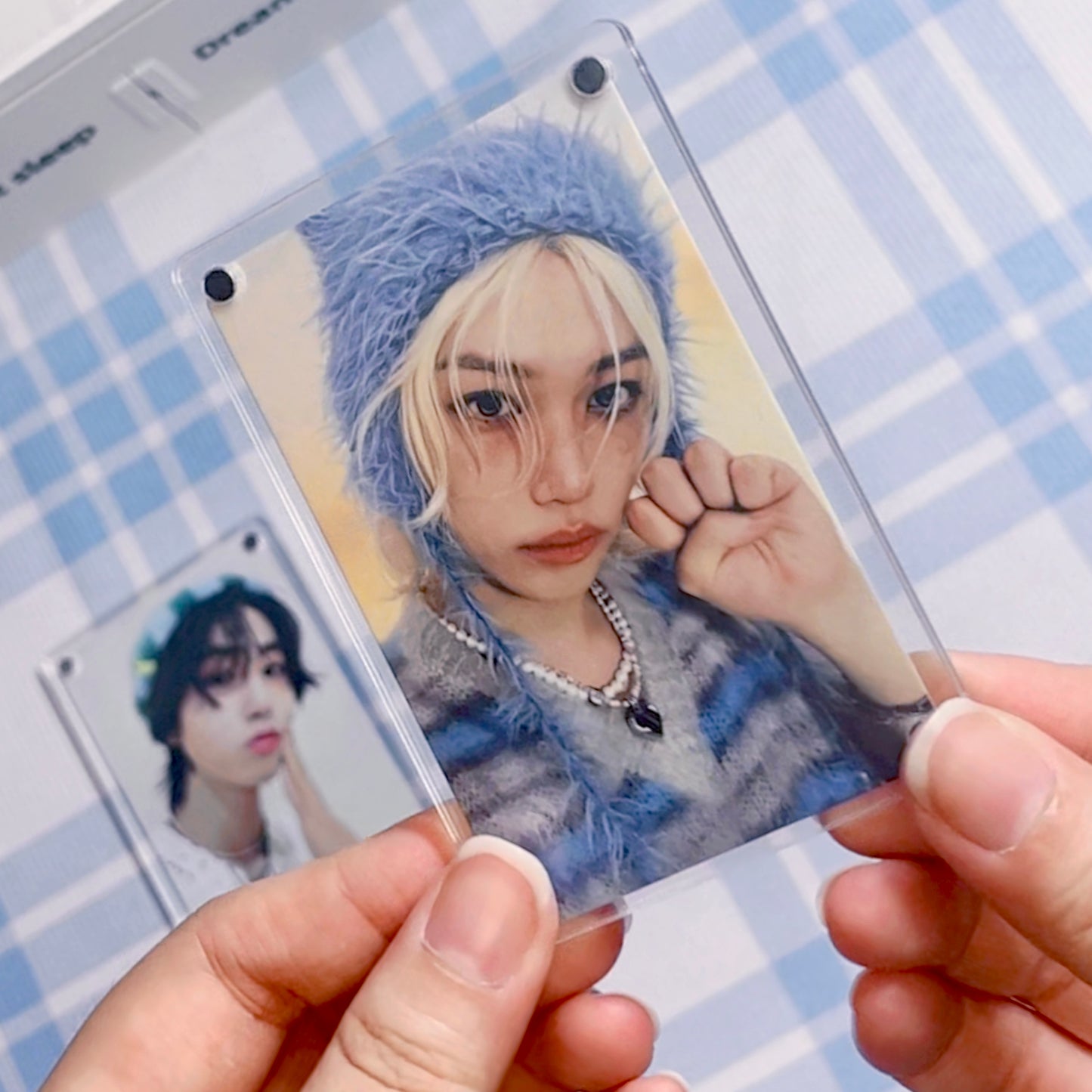 [063] Magnetic Acrylic Card Frame — with Strong Magnetic Back