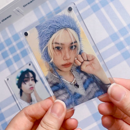 [063] Magnetic Acrylic Card Frame — with Strong Magnetic Back