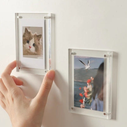 [063] Magnetic Acrylic Card Frame — with Strong Magnetic Back