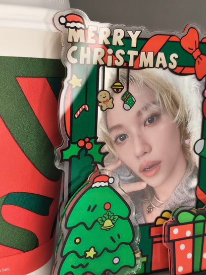 [070] Christmas Acrylic Photocard Stand — Bring Your Bias Into the Holiday Magic