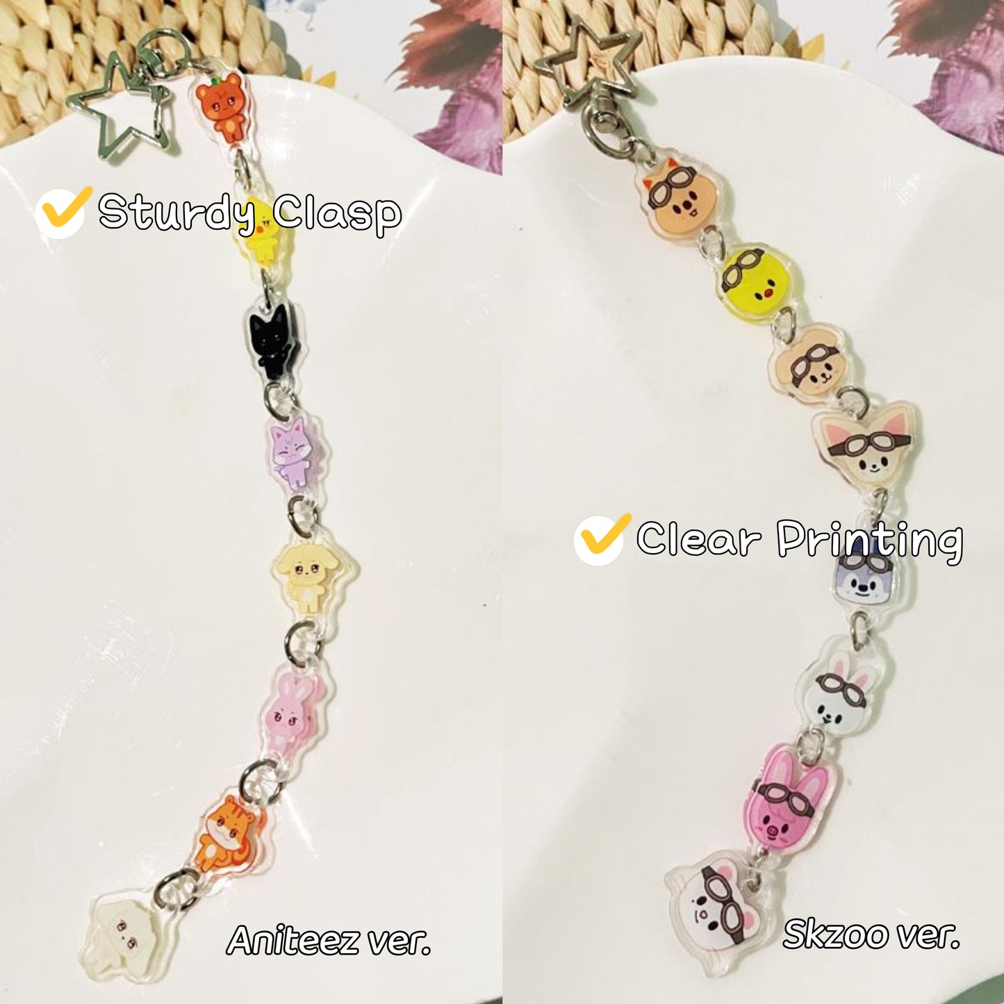 [072] Acrylic Keychain Squad — ATZ & SKZ Styles Available!