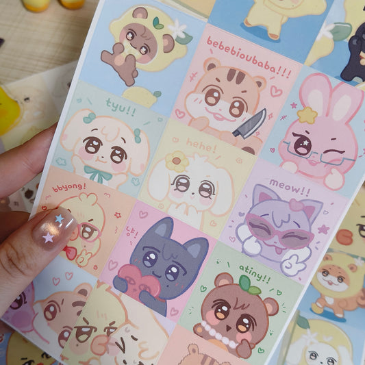 [080] ANITEEZ Fanart Sticker Pack — 118pcs K‑POP Cute Mini Stickers — Perfect for Phone Cases & Journals