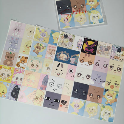[080] ANITEEZ Fanart Sticker Pack — 118pcs K‑POP Cute Mini Stickers — Perfect for Phone Cases & Journals