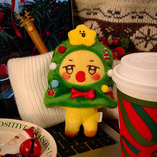 [076] Green Christmas Tree Outfit — For 10cm K‑POP Dolls (SKZOO, ANITEEZ & Fansubs)