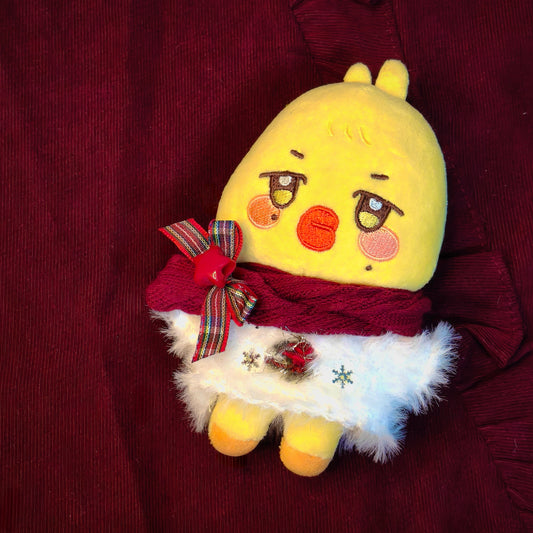 [077] Cozy Christmas Doll Outfit — For 10cm K‑POP Dolls