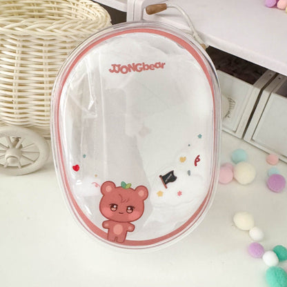[079] ANITEEZ Clear Animal-Themed Storage Pouch for Dolls & Daily Use Ultra-Clear PVC Compact Lightweight 13.5x10.5x5cm