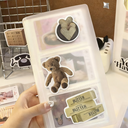 [056] 3-Pocket Photocard Album — Frosted Cover with Snap Button