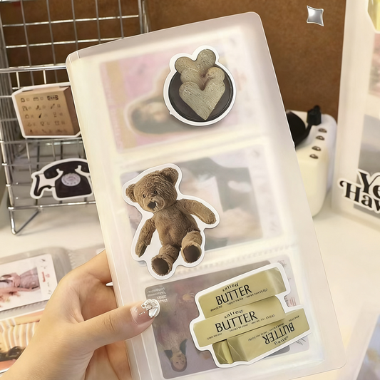 [056] 3-Pocket Photocard Album — Frosted Cover with Snap Button